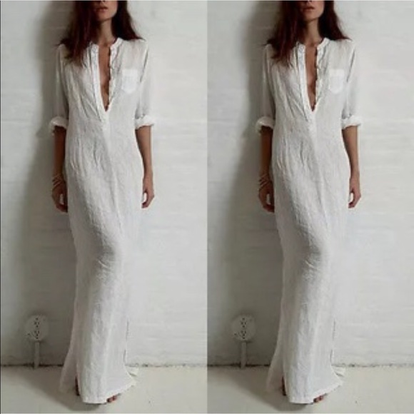 COTTON BLOUSE TOP MAXI  1 left - Picture 2 of 8